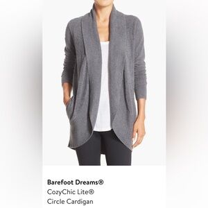 Barefoot Dreams CozyChic Lite Charcoal Cardigan - XS/S